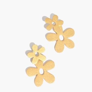 Madewell Daisy Drop Gold Earrings